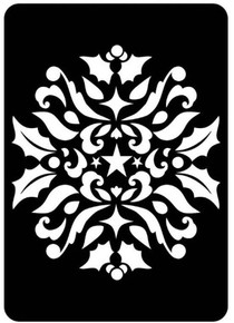 Creative Expressions- Mini Stencil- Ornamental Holly 3x4in