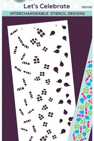 Creative Expressions- Washi Strip Layering Stencil- Let's Celebrate