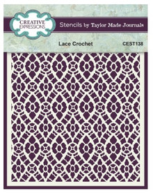 Creative Expressions -Taylor Made Journals- 6inx6in Stencil- Lace Crochet