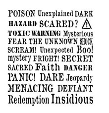 Creative Expressions 7x7 Stencil by Andy Skinner Redemption Halloween