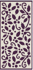 Creative Expressions- Sue Wilson- Slimline Stencil - Winter Holly