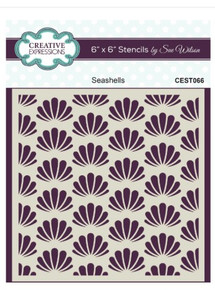 Creative Expressions- Sue Wilson- 6inx6 in Stencil- Seashells