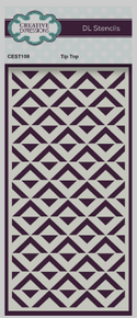 Creative Expressions- DL Stencil 4 in x 8 in (10.0 x 20.3 cm)- Tip Top