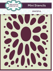 Creative Expressions- Mini Stencil- Grateful 4 in x 3 in