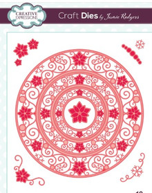 Creative Expressions- Jamie Rodgers- Festive Collection- Poinsettia Rings Craft Die