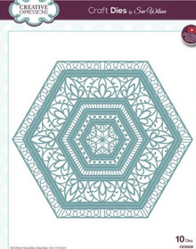 Creative Expressions- Sue Wilson- Noble Collection- Lavish Accented Hexagons Die