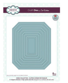 Creative Expressions- Sue Wilson- Noble Collection- Clipped Corner Rectangles Craft Die