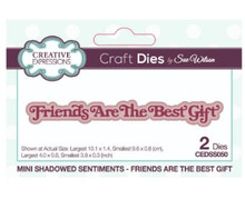 Creative Expressions- Sue Wilson- Mini Shadowed Sentiments- Friends Are The Best Gift Dies