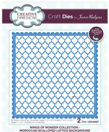 Creative Expressions- Jamie Rodgers- Wings of Wonder Collection- Moroccan Scalloped Lattice Background Craft Die