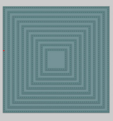 Creative Expressions- Sue Wilson- Noble Collection- Double Pierced Squares - Set B Dies