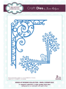 Creative Expressions- Jamie Rodgers- Wings of Wonder Collection- Swirl Corner Duo Craft Die