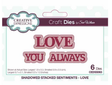 Creative Expressions- Sue Wilson- Shadowed Stacked Sentiment- Love Craft Die