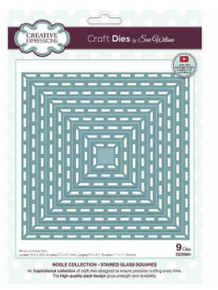 Creative Expressions- Sue Wilson- Noble Collection- Stained Glass Squares Craft Die