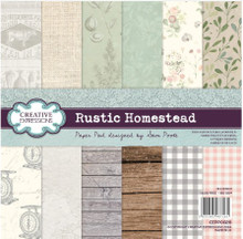 Creative Expressions- Sam Poole- 8 in x 8 in Paper Pad- Rustic Homestead