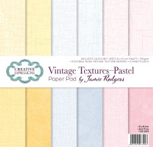 Creative Expressions- Jamie Rodgers- 8 in x 8 in Paper Pad- Vintage Textures - Pastel