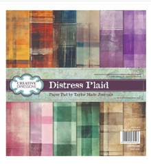 Creative Expressions- Taylor Made Journals 8 in x 8 in Paper Pad- Distress Plaid