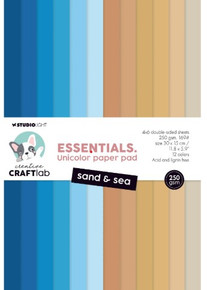 Studio Light Essentials Unicolor Paper Pads Sand & Sea 12 x 6