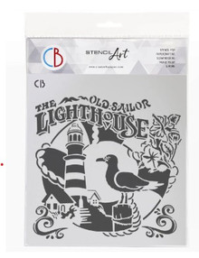 Ciao Bella Texture Stencil 8"x8" Ocean Club