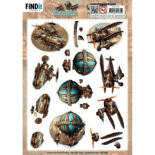 Find It Trading 3D DIE-Cut Push Out Sheet Steampunk In the Air