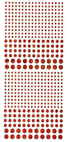 HOTP Dazzles N1557 Red Jewel Unpackaged Outline Peel Sticker