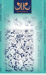 Katkin Krafts- 6 in x 8 in Clear Stamp Set- Beautiful Leaves