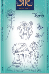 Katkin Krafts- 6 in x 8 in Clear Stamp Set- Summer Fairy