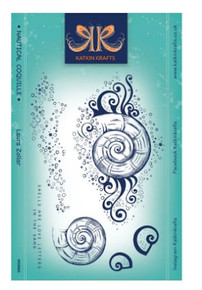 Katkin Krafts- 6 in x 8 in Clear Stamp Set- Nautical Coquille