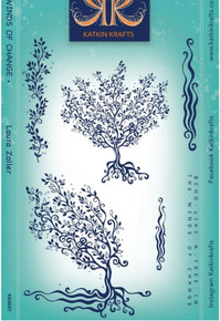 Katkin Krafts- 6 in x 8 in Clear Stamp Set- Winds Of Change