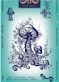 Katkin Krafts- 6 in x 8 in Clear Stamp Set- Champignon