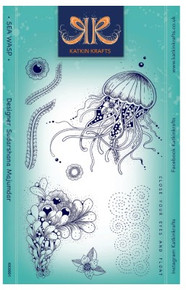 Katkin Krafts- 6 in x 8 in Clear Stamp Set- Sea Wasp