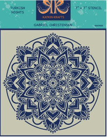 Katkin Krafts- 7 in x 7 in Stencil- Turkish Nights