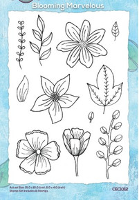 Creative Expressions- Helen Colebrook A6 Stamp Set- Blooming Marvelous