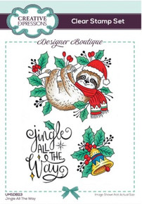 Creative Expressions- Designer Boutique A6 Clear Stamp Set- Jingle All The Way
