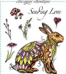 Creative Expressions- Designer Boutique A6 Clear Stamp Set- Doodle Bunny