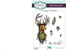 Creative Expressions- Designer Boutique A6 Clear Stamp Set- Doodle Deer
