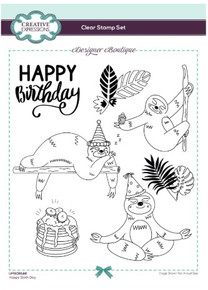 Creative Expressions- Designer Boutique A5 Clear Stamp Set- Happy Sloth Day