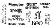 Creative Expressions Designer Boutique 8inx4in Clear Stamp Set- Ghostly Greetings