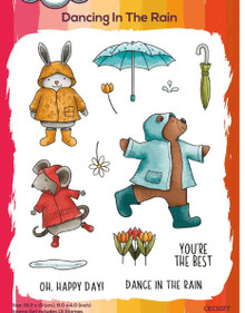 Creative Expressions- Jane's Doodles A6 Clear Stamp Set- Dancing In The Rain