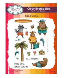 Creative Expressions- Jane's Doodles A5 Clear Stamp Set- Good Vibes