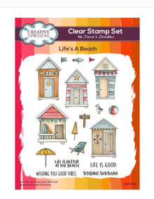 Creative Expressions- Jane's Doodles A5 Clear Stamp Set- Life's A Beach