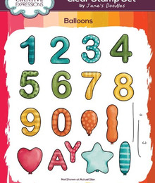 Creative Expressions- Jane's Doodles A5 Clear Stamp Set- Balloons
