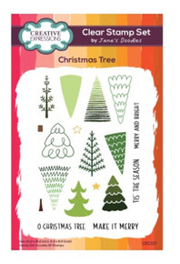 Creative Expressions-Jane's Doodles A6 Clear Stamp Set- Christmas Tree