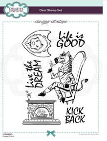 Creative Expressions- Designer Boutique A5 Clear Stamp- Dapper Zebra