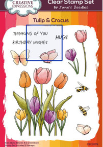 Creative Expressions- Jane's Doodles A6 Clear Stamp Set- Tulip & Crocus