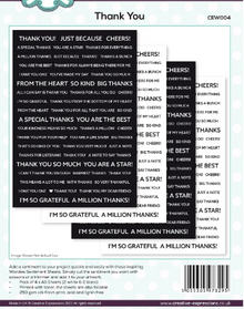 Creative Expressions- A5 Wordies Sentiment Sheets- Thank You