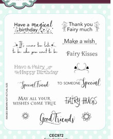 Creative Expressions- A5 Clear Stamp Set- Fairy Sentiments