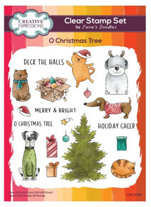 Creative Expressions- Jane's Doodles A5 Clear Stamp Set- O Christmas Tree