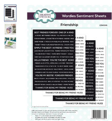 Creative Expressions- A5 Wordies Sentiment Sheets- Friendship Pk 4