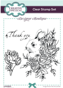 Creative Expressions- Designer Boutique A6 Clear Stamp Set- Rosy Whiskers
