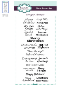 Creative Expressions- Designer Boutique 8inx4in Clear Stamp Set- Joyful Wishes